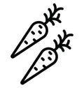Carrots Isolated Vector icon which can easily modify or edit Carrots Isolated Vector icon which can easily modify or edit Royalty Free Stock Photo