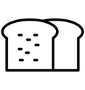Bread Isolated Vector icon which can easily modify or edit Bread Isolated Vector icon which can easily modify or edit Royalty Free Stock Photo