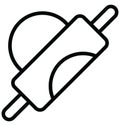 Bread roller Isolated Vector icon which can easily modify or edit Royalty Free Stock Photo