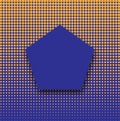 Yellow Halftone Dots Pattern in Blue Background Royalty Free Stock Photo