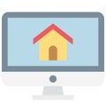 Property Website Color Isolated Vector Icon which can easily modify or edit