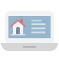 Property Website Color Isolated Vector Icon which can easily modify or edit