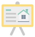Property Presentation Color Isolated Vector Icon which can easily modify or edit Royalty Free Stock Photo