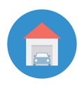 Garage Color Isolated Vector Icon which can easily modify or edit Royalty Free Stock Photo