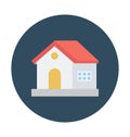 Basic RGB House Color Isolated Vector Icon which can easily modify or edit