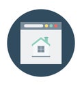 Property Website Color Isolated Vector Icon which can easily modify or edit