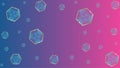 Shiny Hexagons Texture in Blue and Pink Gradient Background Royalty Free Stock Photo