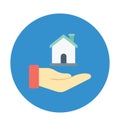 House Hands Color Isolated Vector Icon which can easily modify or edit House Hands Color Isolated Vector Icon which can easily mo