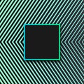 Abstract Symmetric Green Lines Texture In Black Background