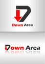 Down Area Logo Design. Simple and Elegant Royalty Free Stock Photo