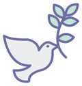 Dove Isolated Vector Icon which can easily modify or edit Royalty Free Stock Photo