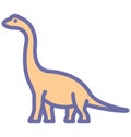 Dinosaur Isolated Vector Icon which can easily modify or edit Royalty Free Stock Photo