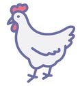 Chicken Isolated Vector Icon which can easily modify or edit