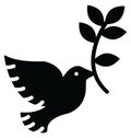 Dove Isolated Vector Icon which can easily modify or edit Royalty Free Stock Photo