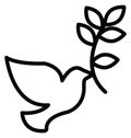 Dove Isolated Vector Icon which can easily modify or edit Royalty Free Stock Photo
