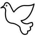 Dove Isolated Vector Icon which can easily modify or edit