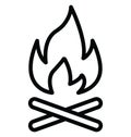 Bonfire Isolated Vector Icon which can easily modify or edit Royalty Free Stock Photo