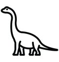 Dinosaur Isolated Vector Icon which can easily modify or edit Royalty Free Stock Photo