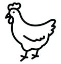 Chicken Isolated Vector Icon which can easily modify or edit