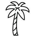 Palm Isolated Vector Icon which can easily modify or edit Royalty Free Stock Photo