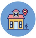 Home location Isolated Vector Icon which can easily modify or edit Home location Isolated Vector Icon which can easily modify or