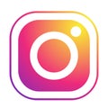 Set of popular social media logos icons Instagram element vector on white background. in ai10 illustrations