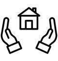 Home protection Isolated Vector Icon which can easily modify or edit Royalty Free Stock Photo