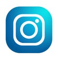 New Instagram camera logo icon in blue vector with modern gradient design illustrations on white background