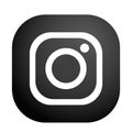 New Instagram camera logo icon in black vector with modern gradient design illustrations on white background Royalty Free Stock Photo