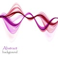 Abstract pink and purple waves on white background Royalty Free Stock Photo