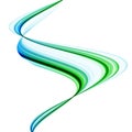 Abstract green and blue waves on white background Royalty Free Stock Photo