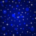 Abstract Twinkle Stars in Blue Background Royalty Free Stock Photo