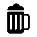 Beer Icon Vector.Toasting beer glasses linear icon. Royalty Free Stock Photo