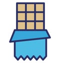 Choco bar Isolated Vector Icon which can easily modify or edit Royalty Free Stock Photo