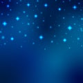 Abstract Twinkle Stars in Blue Background Royalty Free Stock Photo