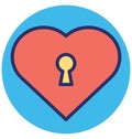 Padlock Isolated Vector Icon that can be easily modified or edit Royalty Free Stock Photo
