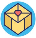 Gift Box Isolated Vector Icon that can be easily modified or edit Gift Box Isolated Vector Icon that can be easily modified or ed Royalty Free Stock Photo