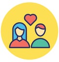 Couple Isolated Vector Icon that can be easily modified or edit Couple Isolated Vector Icon that can be easily modified or edit Royalty Free Stock Photo