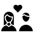 Couple Isolated Vector Icon that can be easily modified or edit Couple Isolated Vector Icon that can be easily modified or edit Royalty Free Stock Photo