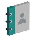 Address book Vector Icon Isolated Vector icon which can easily modify or edit Royalty Free Stock Photo