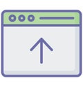 Upload button Vector related to web browser windows and fully editable Royalty Free Stock Photo