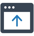 Upload button Vector related to web browser windows and fully editable Royalty Free Stock Photo