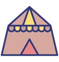 Tent Isolated Vector Icon which can easily modify or edit Royalty Free Stock Photo