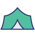 Tent Isolated Vector Icon which can easily modify or edit Royalty Free Stock Photo