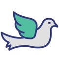 Dove Isolated Vector Icon which can easily modify or edit Royalty Free Stock Photo