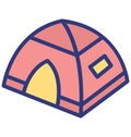 Tent Isolated Vector Icon which can easily modify or edit Royalty Free Stock Photo