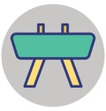 Pommel jump Isolated Vector Icon which can easily modify or edit Royalty Free Stock Photo