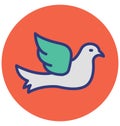 Dove Isolated Vector Icon which can easily modify or edit Royalty Free Stock Photo