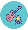 Guitar Isolated Vector Icon which can easily modify or edit Royalty Free Stock Photo
