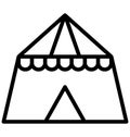 Tent Isolated Vector Icon which can easily modify or edit Royalty Free Stock Photo